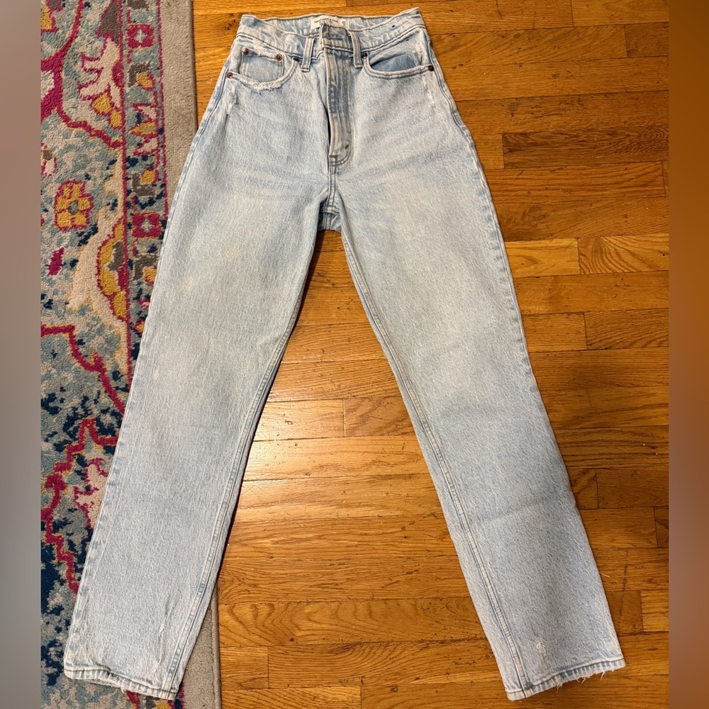 Abercrombie & Fitch High Rise 90s Straight Jeans - Curve Love